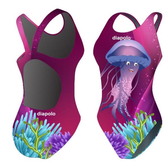 Damen Schwimmanzug-Jellyfish mit breiten Trägern