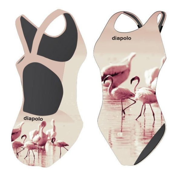 Damen Schwimmanzug-Flamingos mit breiten Trägern
