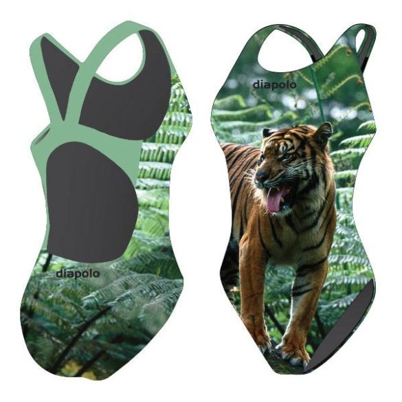 Damen Schwimmanzug-Tiger hunting mit breiten Trägern