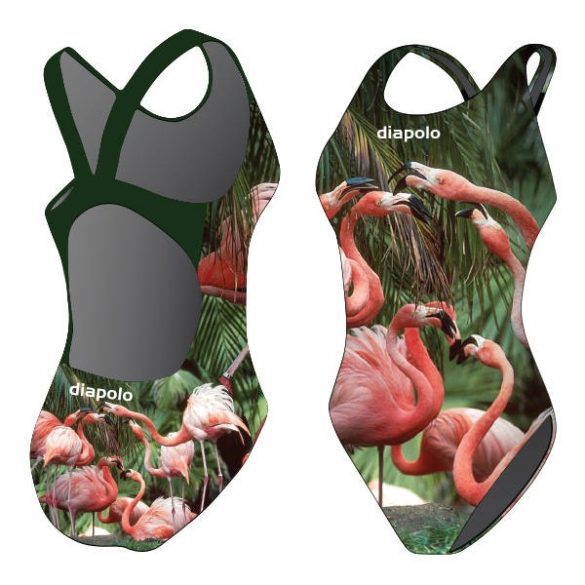 Damen Schwimmanzug-Flamingo 2 mit breiten Trägern
