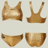 WOMEN'S THICK STRAP SWIMSUIT - Hololycra - Golden Hollow Fish 1