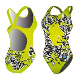 Women's thick starp swimsuit - Triangle tree - 1