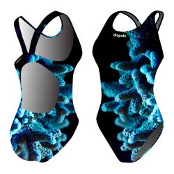Damen Schwimmanzug-Coral mit breiten Trägern