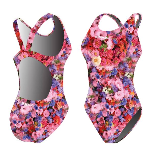 Women's thick starp swimsuit - Flower garden