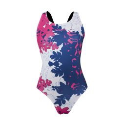 Damen Schwimmanzug-Flower Power mit breiten Trägern