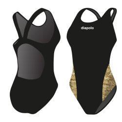 Damen Schwimmanzug-GOLD 2 Hololycra mit breiten Trägern