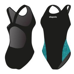 Damen Schwimmanzug-EMERALD 2 Hololycra mit breiten Trägern