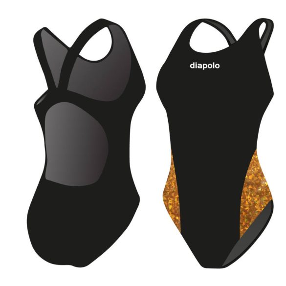 Damen Schwimmanzug-BRONZE 1 Hololycra mit breiten Trägern