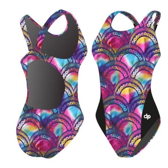 WOMEN'S THICK STRAP SWIMSUIT - RAINBOW 1