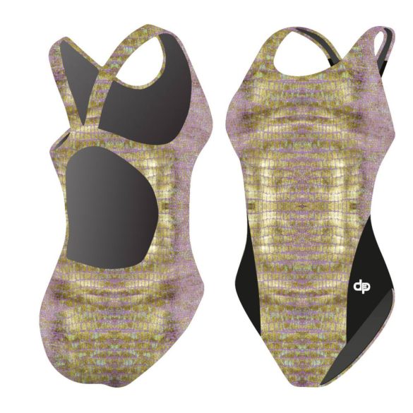 Damen Schwimmanzug-ROSEGOLD 1 Hololycra mit breiten Trägern