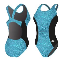 WOMEN'S THICK STRAP SWIMSUIT -  Hololycra - SAPPHIRE 3