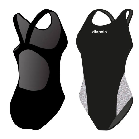 Damen Schwimmanzug-SILVER 2 Hololycra mit breiten Trägern