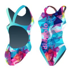Damen Schwimmanzug-Color Triangle mit breiten Trägern