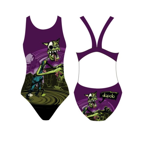WOMEN'S THICK STRAP SWIMSUIT - Zombie Cat