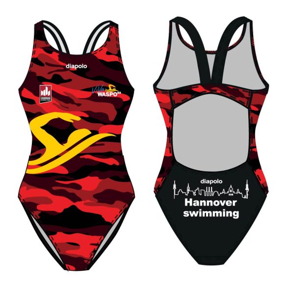 WASPO 98-Damen Schwimmanzug mit breiten Trägern 