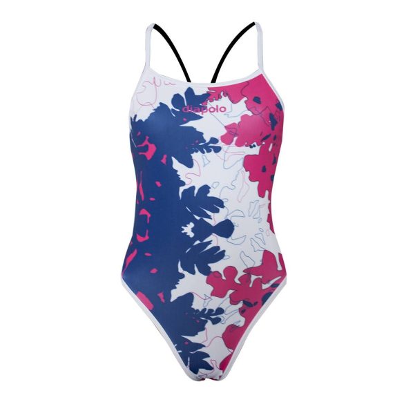 Damen Schwimmanzug-Flower Power mit schmalen Trägern