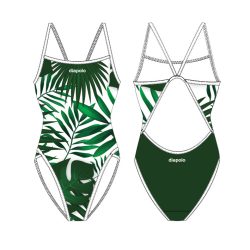 Damen Schwimmanzug-Leaf mit dünnen Trägern
