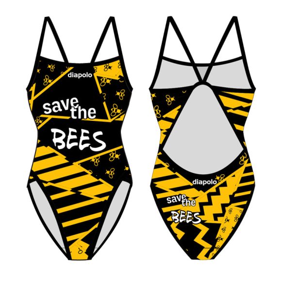 Women's Thin Strap Swimsuit - SAVE THE BEES