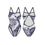 DAMEN SCHWIMMANZUG MIT DÜNNEN TRÄGERN   