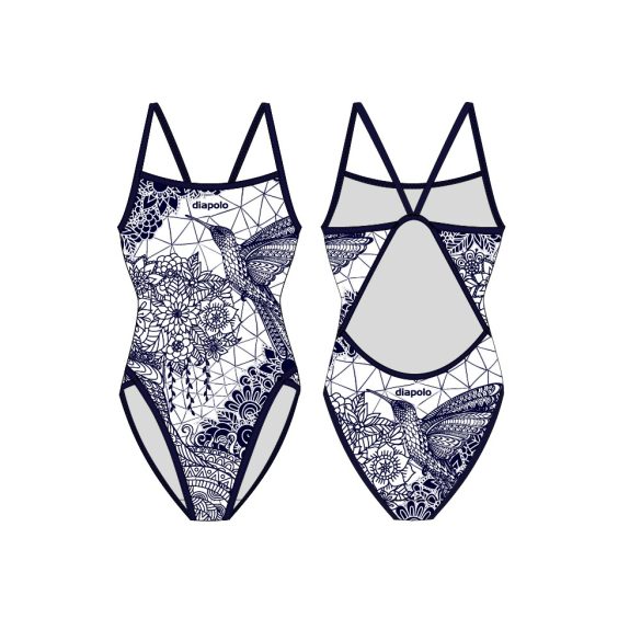 DAMEN SCHWIMMANZUG MIT DÜNNEN TRÄGERN   
