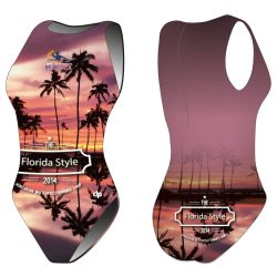 HWPSC - WOMEN'S WATER POLO SUIT - Florida palms