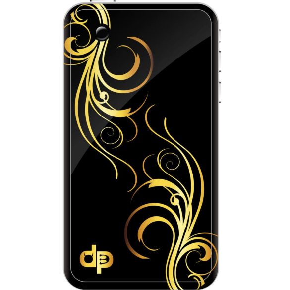 Phone case - iPhone4 - Floral Gold2 - glossy